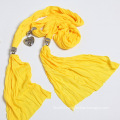 The New Woman Pure Cotton Polyester Fiber Color Scarf Shawl